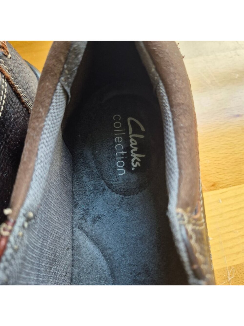 Clarks Mens Loafers Brown Leather Slip-On Shoes Size 13M - Picture 3 of 8